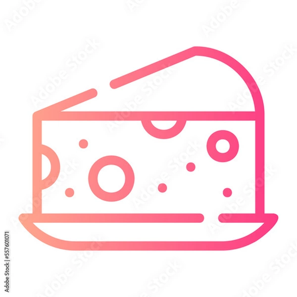 Fototapeta cheese gradient icon