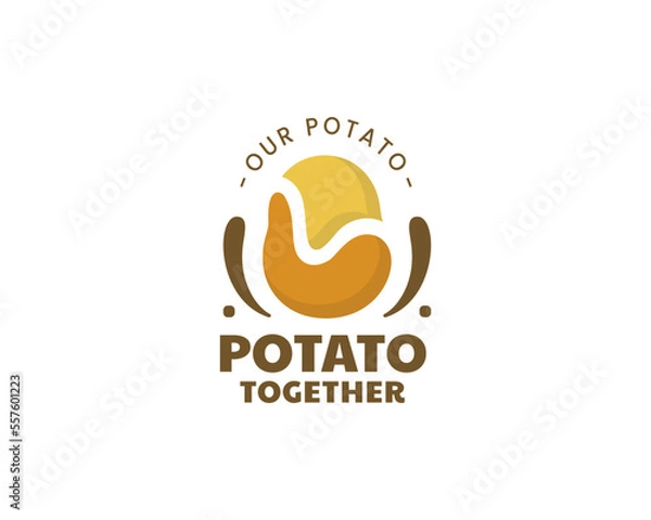 Obraz Flat letter L Potato Logo design