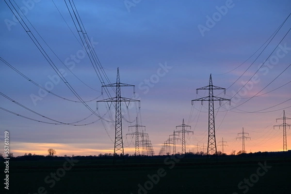 Obraz Energie - Stromleitungen