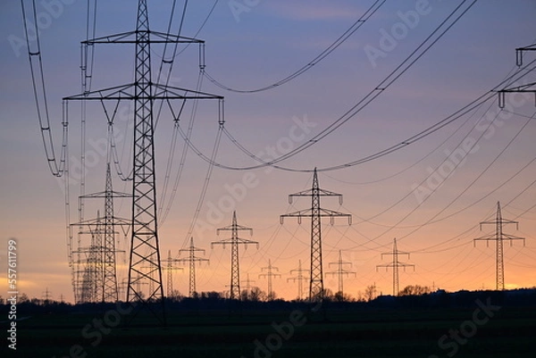 Obraz Energie - Stromleitungen