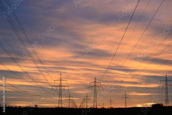 Obraz Energie - Stromleitungen