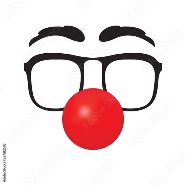 Obraz Clown's Face isolated on a white background