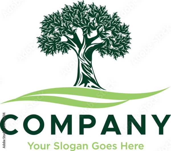 Fototapeta tree illustration logo