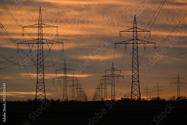 Obraz Energie - Stromleitungen