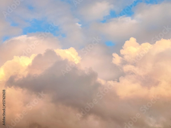 Obraz Background of colorful sky concept: Dramatic sunset with twilight color sky and clouds