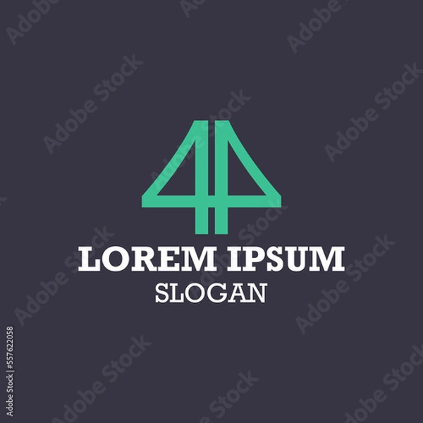 Fototapeta vector design elements for your company logo, mh monogram logo. modern logo design, business corporate template. mh icon.