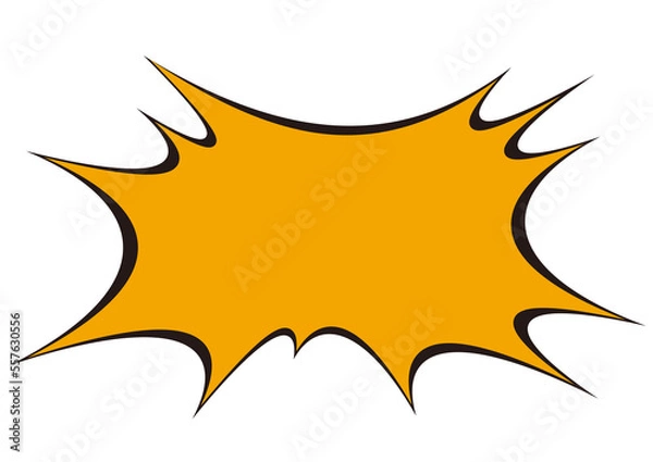 Fototapeta パンク吹き出し オレンジ