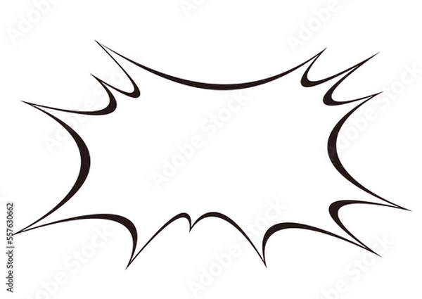 Obraz パンク吹き出し 白