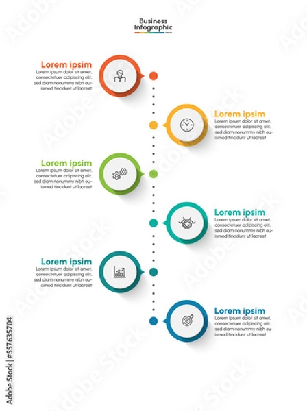 Obraz Business infographic background template