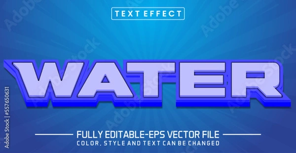 Obraz Editable Water text style effect - text style Concept