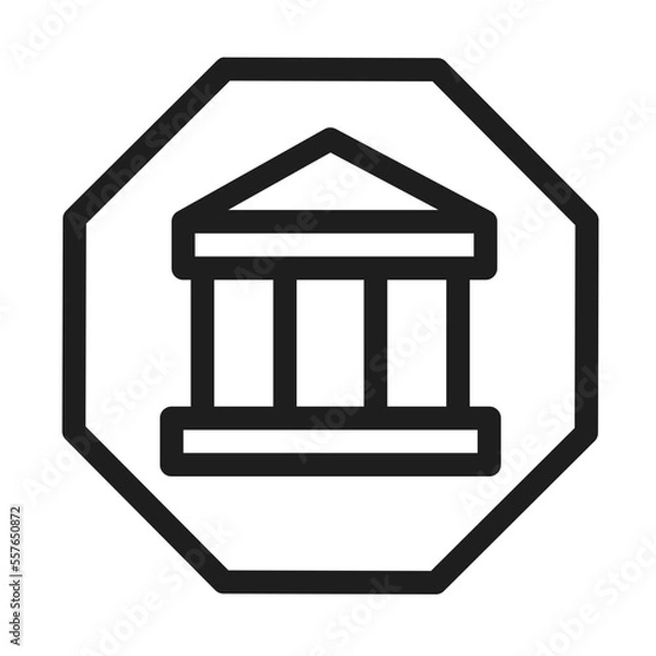 Obraz bank octagon warning