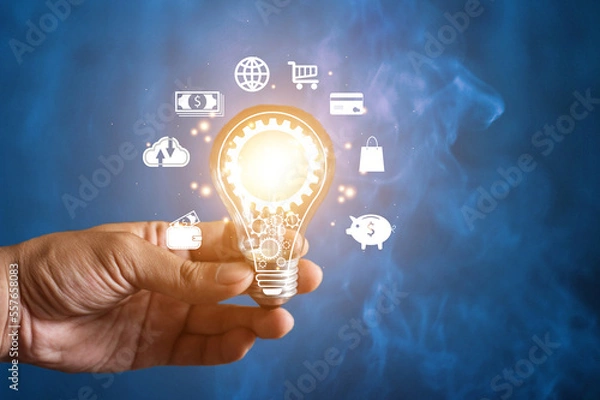 Fototapeta saving energy and money concept. idea for save or investment. 
