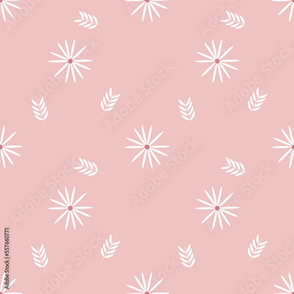 Fototapeta seamless pattern with pink flowers