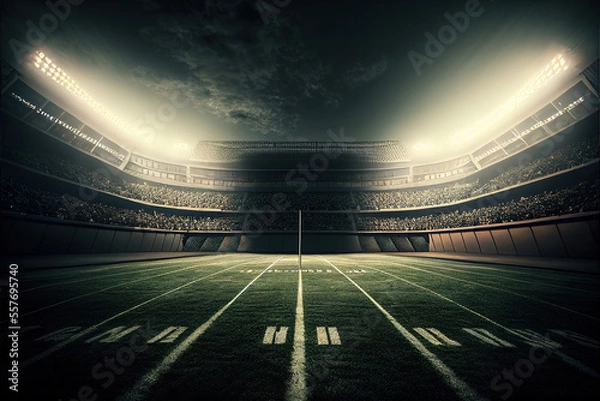 Fototapeta American football players in a super bowl game, generative ai