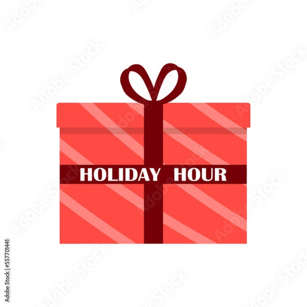 Obraz Holiday gift icon. Holiday hour