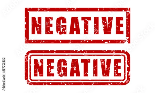 Fototapeta Grunge a rubber red stamp with the word negative. Vector illustration.