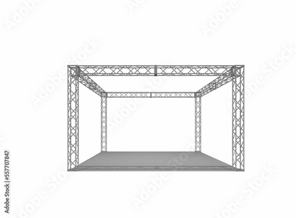 Obraz トラス組のブースの3Dレンダリング