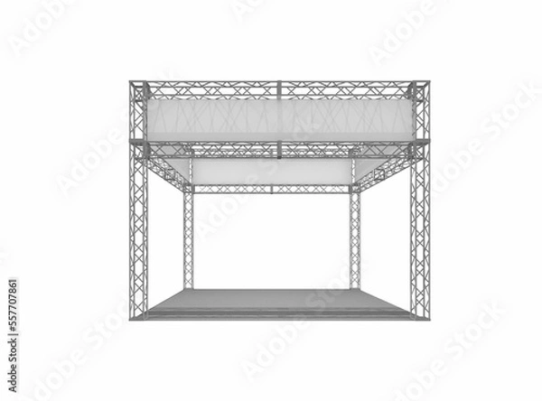 Obraz トラスで組み上げたブースの3dレンダリング
