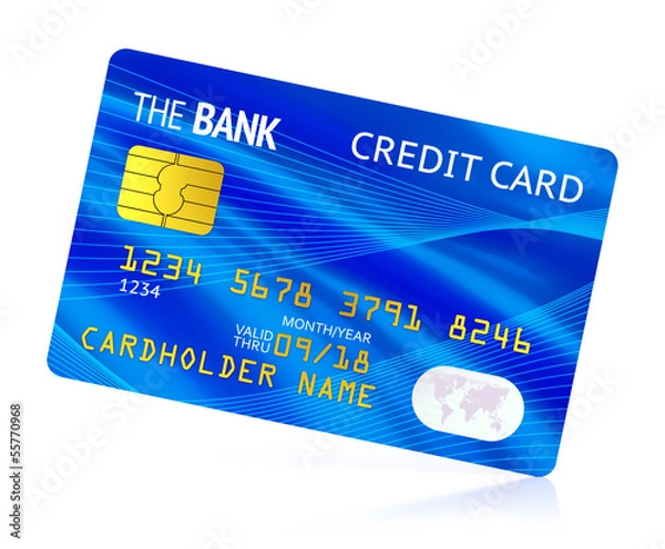 Fototapeta Blue credit card