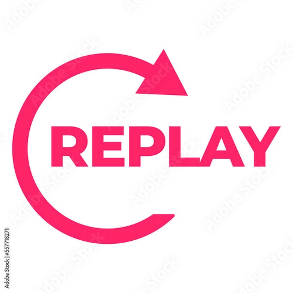 Fototapeta Replay Symbol Icon on Transparent Background