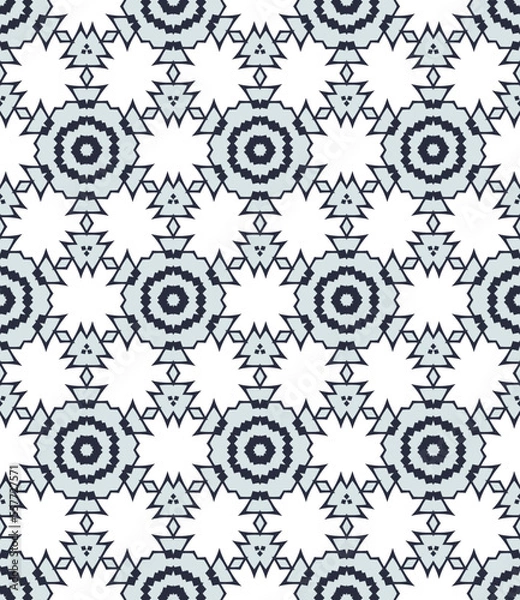 Fototapeta Geometric pattern. Seamless vector background. Ethnic graphic design.