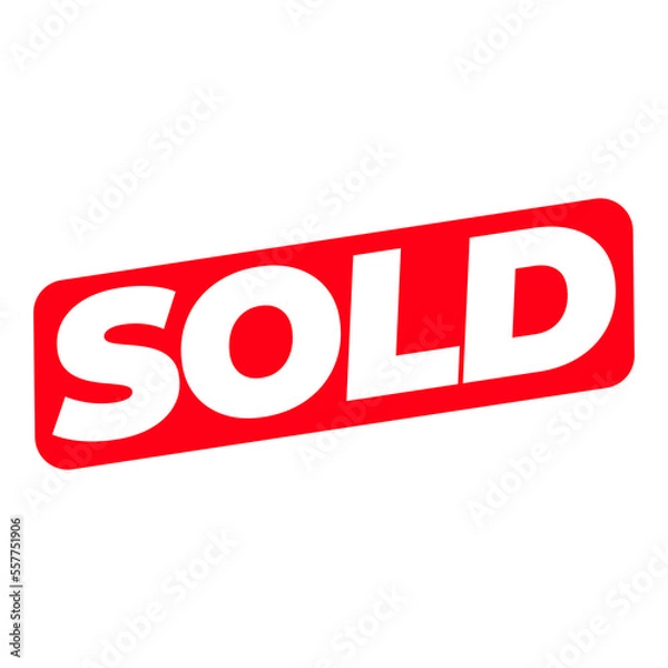 Fototapeta Sold Label Sign Concept on Transparent Background