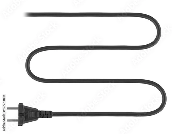 Fototapeta cable with a plug from the mains