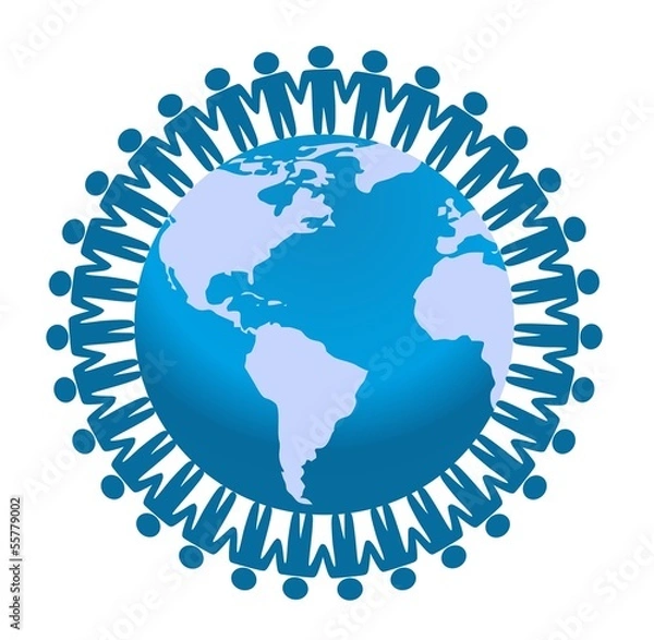 Fototapeta Global Communication Network