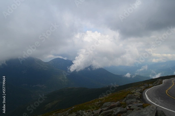 Fototapeta clouds over the mountains