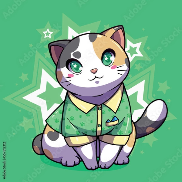 Fototapeta Vector design beautiful kittens in costume
