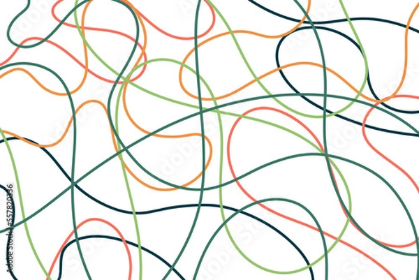 Obraz Abstract background with colored lines. Smooth and rounded lines in different colors