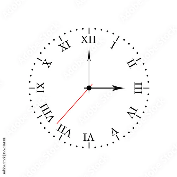 Obraz clock face with roman numbers