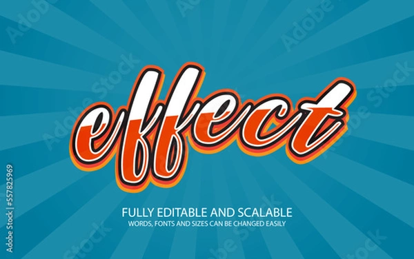 Obraz Editable text style effect - 3D text style theme