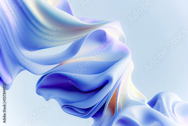 Obraz Abstract fluid 3d render,flying silk cloth curtain,Abstract 3D Background,Digital fabric. Sci-fi background