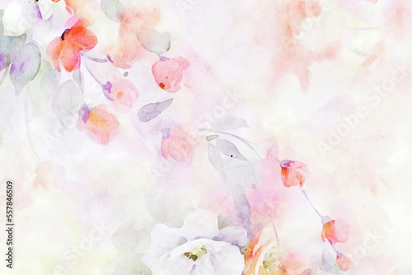 Obraz Beautiful abstract rose flower illustration