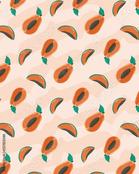 Fototapeta seamless pattern with fruits
