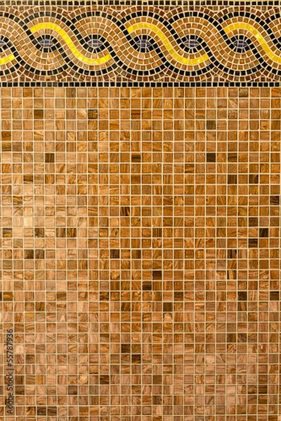 Obraz Background with ancient mosaic tiles with ornament.