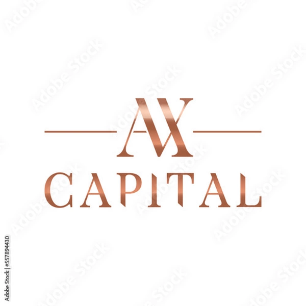 Fototapeta AX company logo design for brand and business