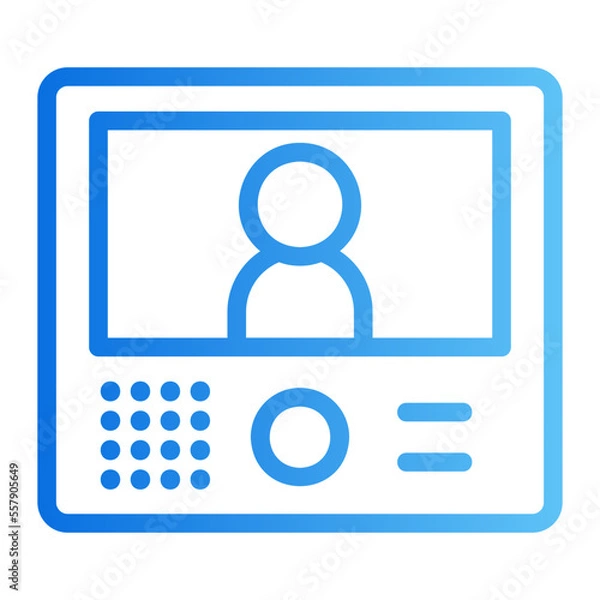 Fototapeta intercom gradient icon
