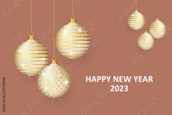 Obraz elegant premium 2023 new year greeting card design background.