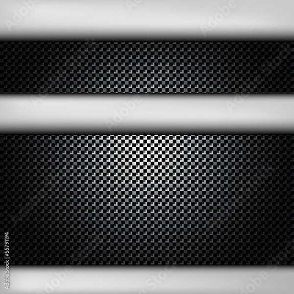 Obraz Metallic background with carbon texture