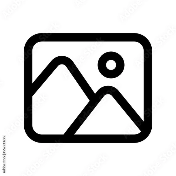 Obraz Image icon line isolated on white background. Black flat thin icon on modern outline style. Linear symbol and editable stroke. Simple and pixel perfect stroke vector illustration.