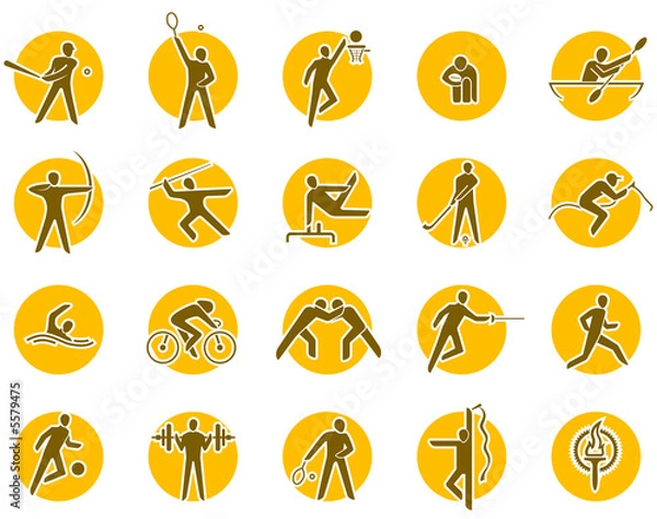 Obraz Summer sports icon set