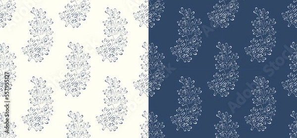 Fototapeta Seamless vector tropical pattern with corals. Perfect for wallpapers, web page backgrounds, surface textures, textile.