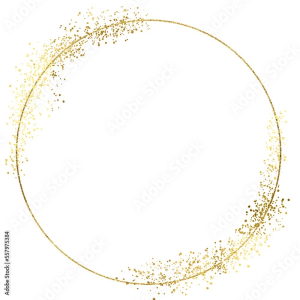 Fototapeta Gold Foil Frame gold splatter frames glitter,Gold  stroke on transparent background.