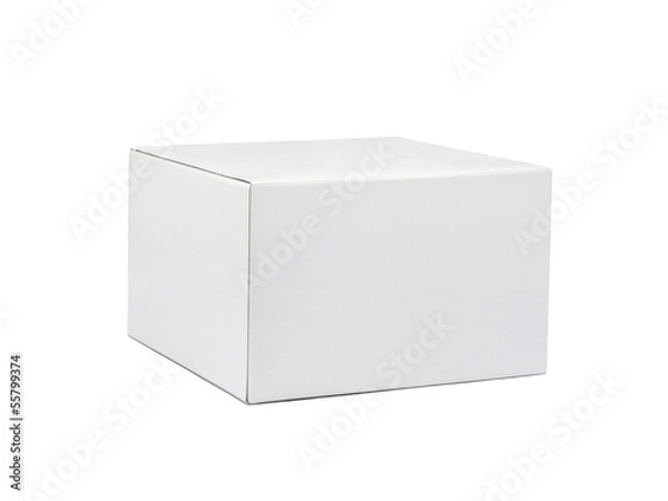 Obraz Białe pudełko na białym tle