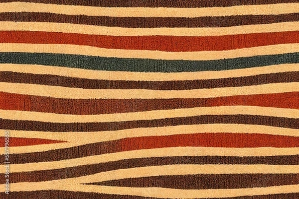 Fototapeta Bohemian striped pattern on a grungy, asymmetrical, and patterned backdrop; a rug with a seamless texture including these elements. Generative AI