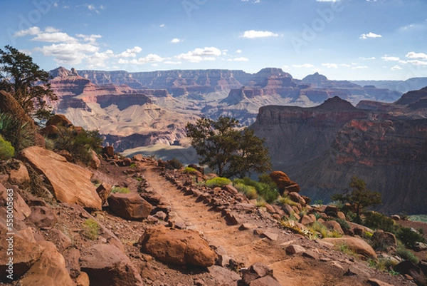 Fototapeta on the south kaibab trailhead down into the grand canyon