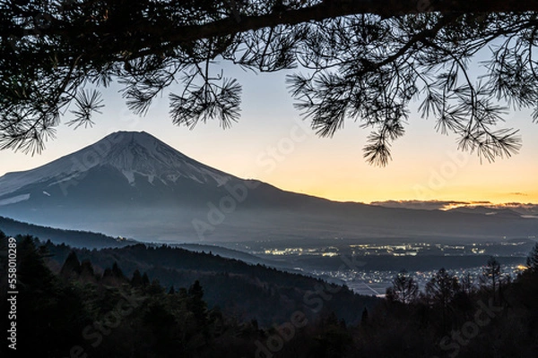 Obraz 富士山とマジックアワー（二十曲峠にて）