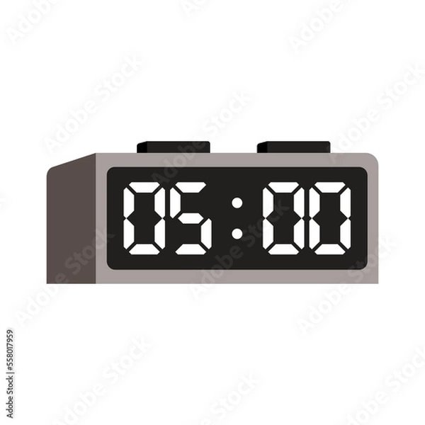 Obraz Digital Alarm or Clock Displaying 05:00 or 5 pm